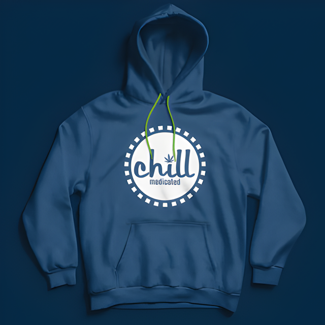 Chill Blue Hooded Sweatshirt