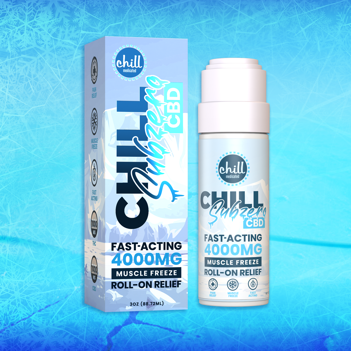 NEW!! Subzero Muscle Freeze CBD Roll-On | 4000mg Hover