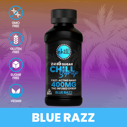 Zero Sugar Blue Razz Delta 9 THC Syrup | 400mg