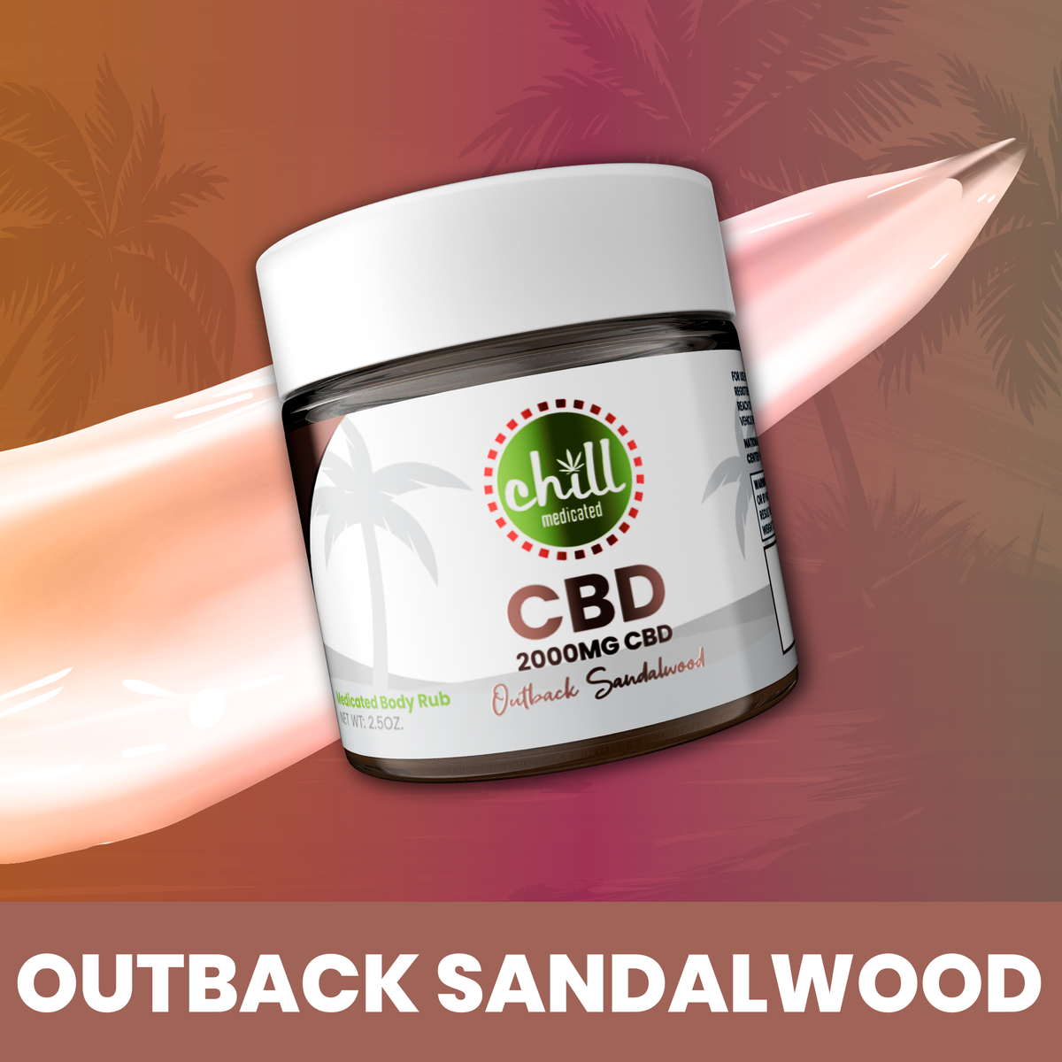 Outback Sandalwood CBD Body Rub | 2000mg
