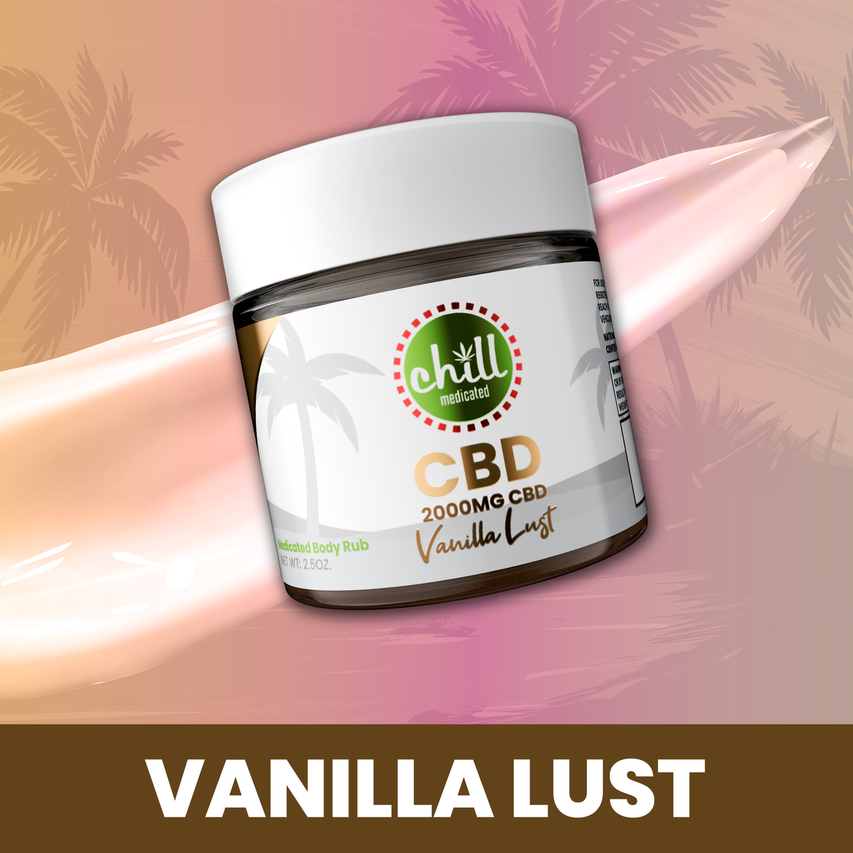 Vanilla Lust CBD Body Rub | 2000mg