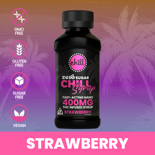Zero Sugar Strawberry Delta 9 THC Syrup | 400mg