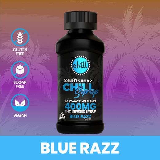Zero Sugar Blue Razz Delta 9 THC Syrup | 400mg