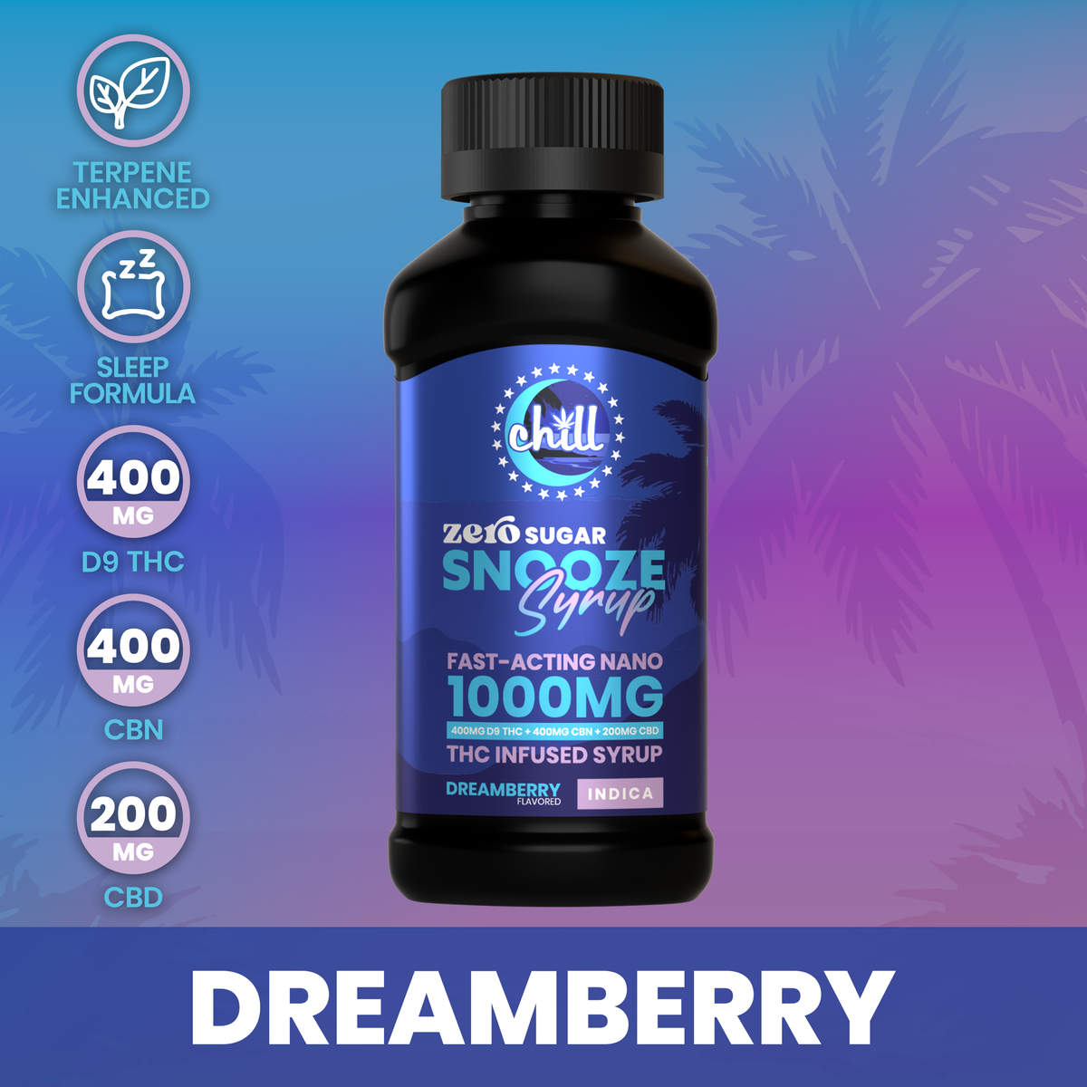 Dreamberry Snooze Delta 9 THC Syrup | 1000mg | Evening