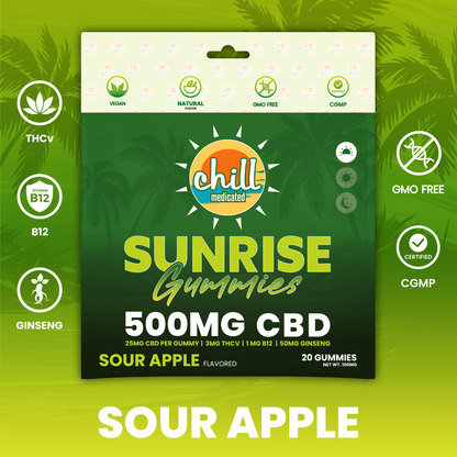 Green Apple Gummies | 500mg CBD | Morning