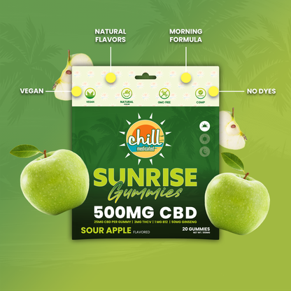 Green Apple Gummies | 500mg CBD | Morning