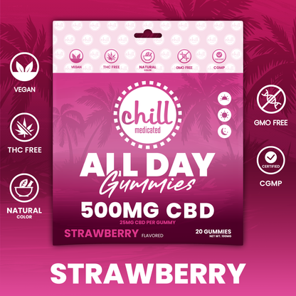 Strawberry CBD Gummies | 500mg | All-Day