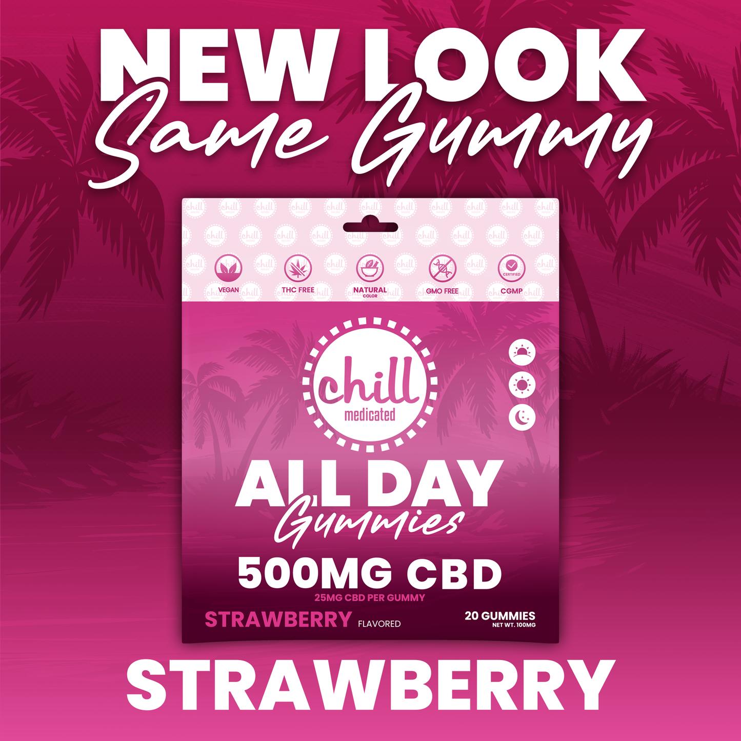 Strawberry CBD Gummies | 500mg | All-Day