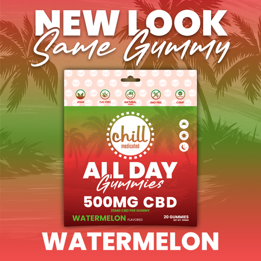 Watermelon CBD Gummies | 500mg | All-Day