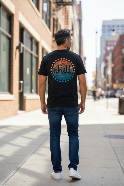 Just Chill T-shirt - Black - Male model back