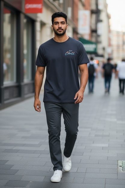 Just Chill T-shirt - Black - Male model front