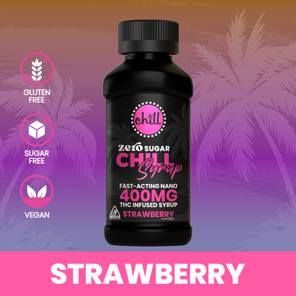 Zero Sugar Strawberry Delta 9 THC Syrup | 400mg