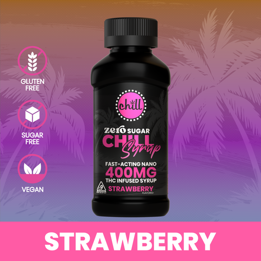 Zero Sugar Strawberry Delta 9 THC Syrup | 400mg