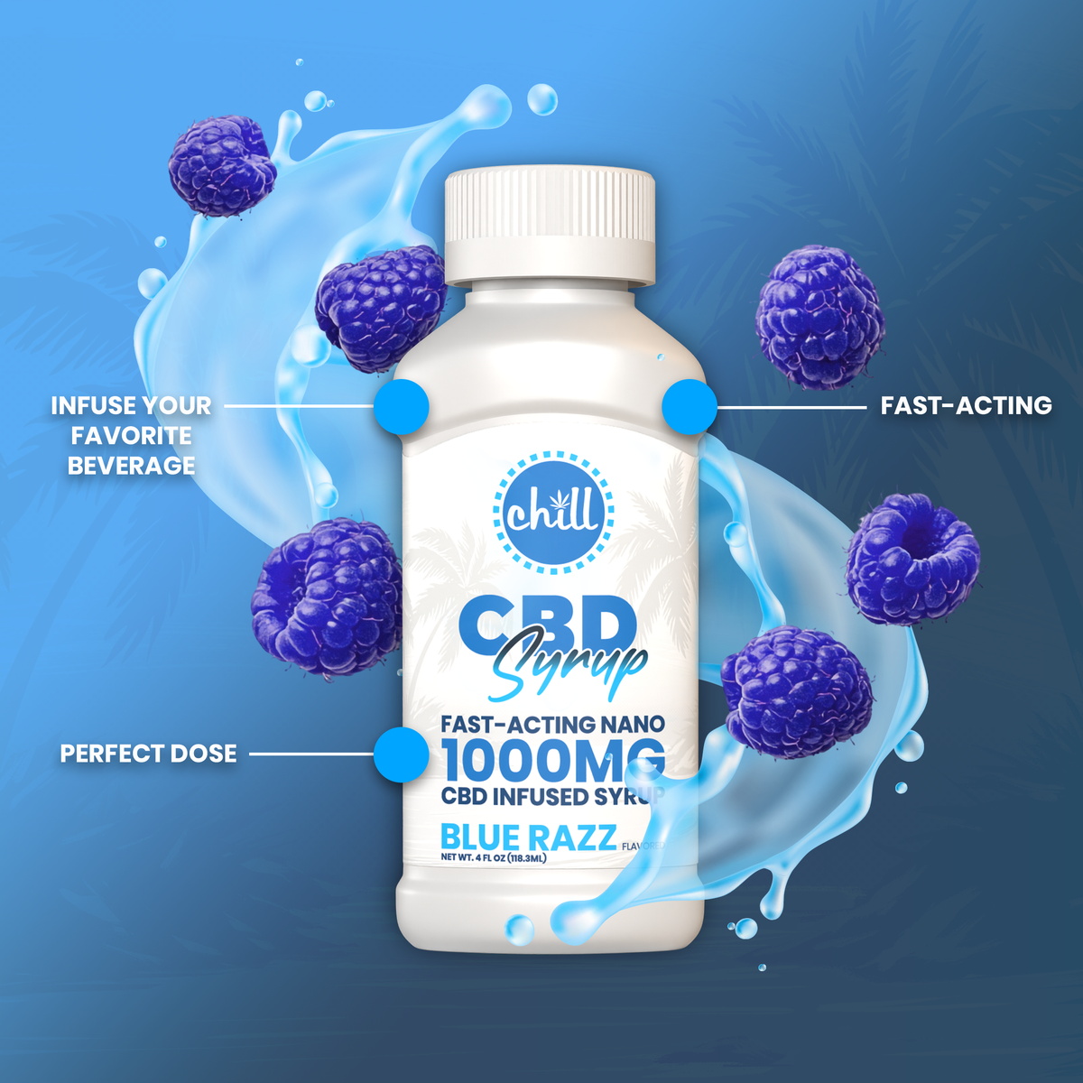 Blue Razz CBD Syrup | 1000mg – Chill Store